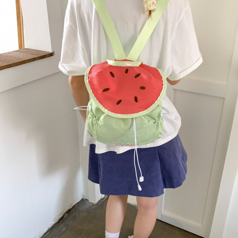 Mochila de estudiante de escuela primaria suave y linda Mochila de niña de dopamina fresca de verano Mochila de fruta linda para niños