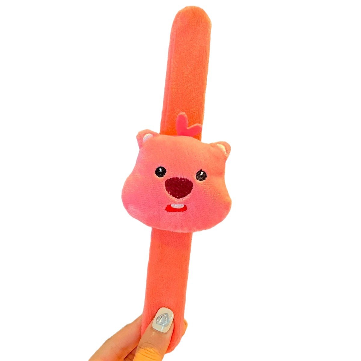 Anillo de felpa de dibujos animados, oso de mantequilla, correa de reloj de boda, pulsera para niños Kapibala, regalo de muñeca creativa