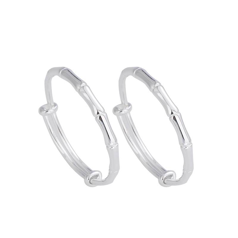 Brazalete de plata para bebés, bambú, 9999 plata esterlina, año del dragón, niños, niñas, niños, bebés, brazalete de plata, regalo de aniversario de luna llena