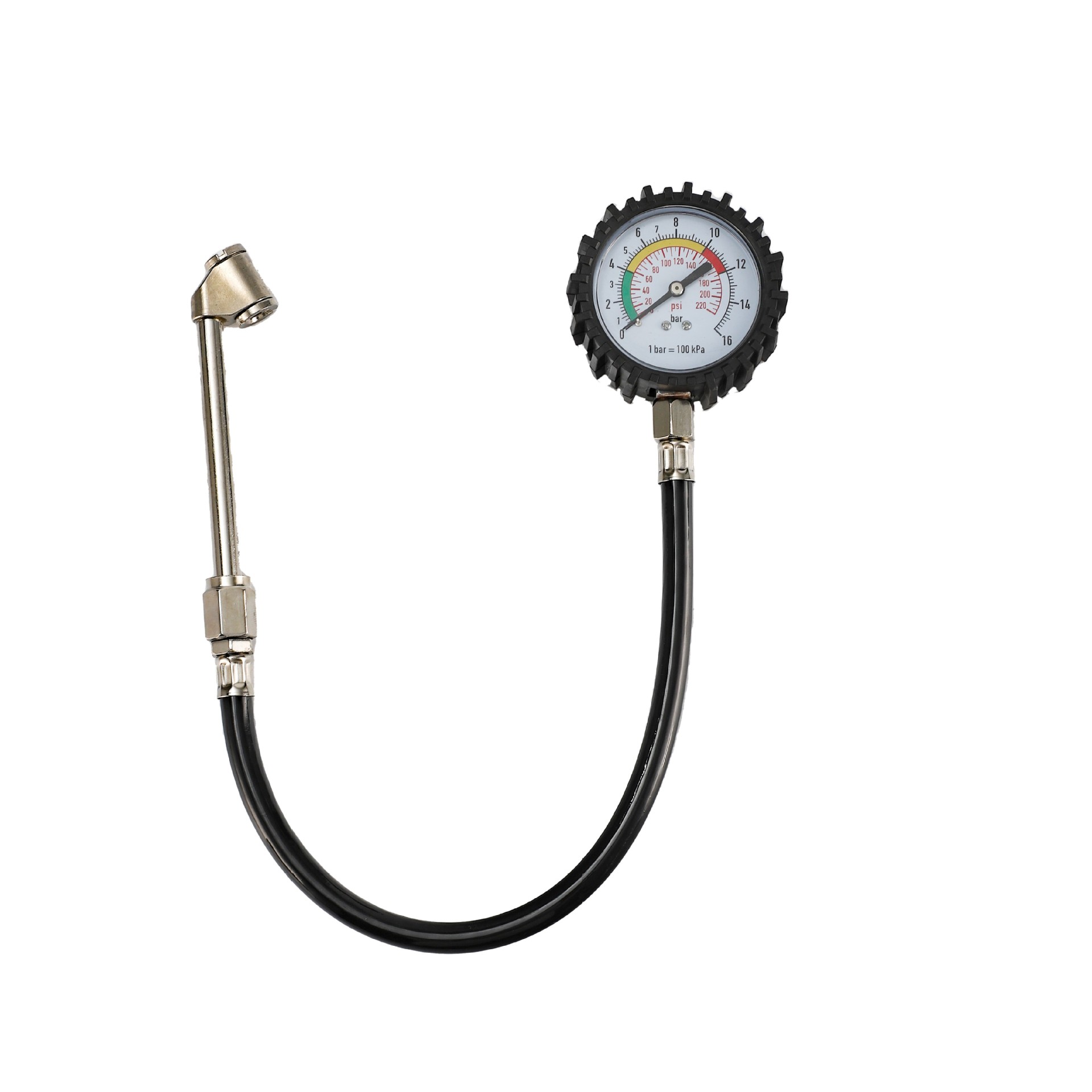 Car Tire Pressure Gun Inflator Head, Electric Vehicle and Motorcycle Tire Pressure Gauge, Digital Display Inflator Nozzle Connector