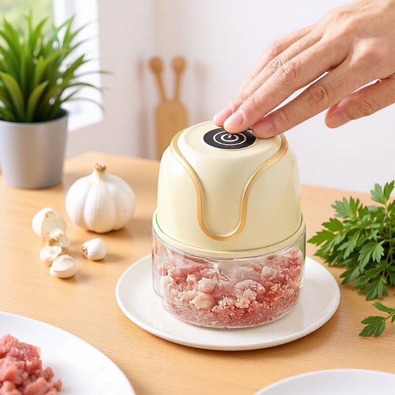 Cross-Border Electric Meat Grinder, Garlic Masher, Baby Food Processor, Wireless Mini Portable Automatic Blender, Garlic Stirrer
