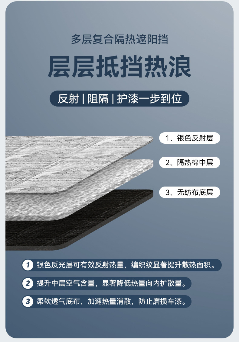 Car Sunshade, Sun Protection and Heat Insulation Car Cover, Half Cover, Car Sunshade, Sun Protection Clothing, Sunshade
