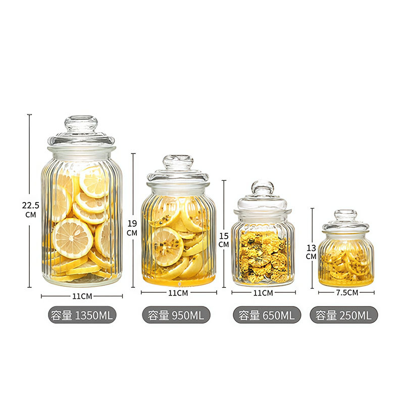 Fábrica directa botella de vidrio transparente sellado latas de almacenamiento de alimentos domésticos granos maceta de té maceta de pickles maceta de pickles image 7
