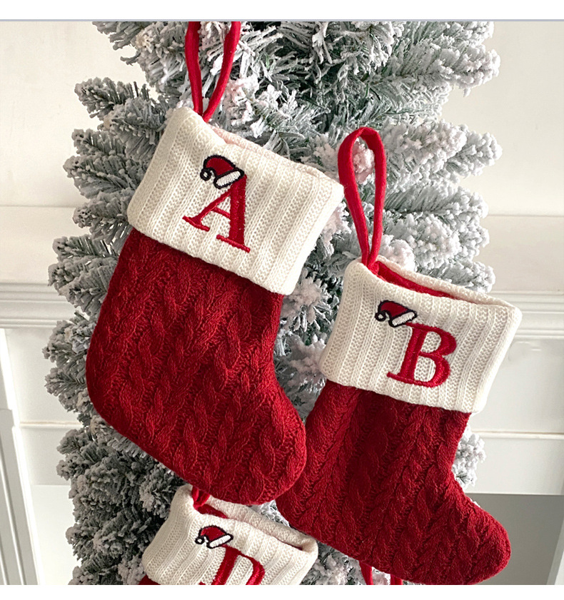 Christmas Cartoon Style Letter Knit Party Christmas Socks display picture 4