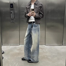 即墨自主 TBR 牛王系列05 A字版型水洗蓝直筒宽松cleanfit牛仔裤