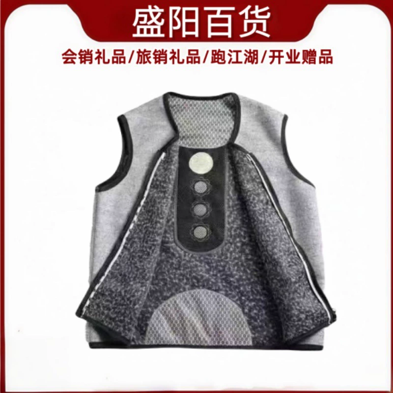 Оптовая продажа, черное золото, двойная кипящая ткань, имитация кашемира, жилет, зимний теплый жилет, отзывы среднего и пожилого возраста, подарки для конференций клиентов