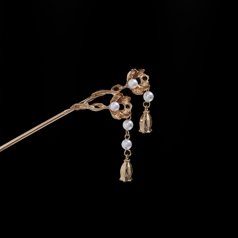 Rosa azul y blanco rhinestone flor horquilla mujeres de alto grado paso sacudida borla rizador de pelo horquilla estilo antiguo hanfu accesorios para el cabello otoño