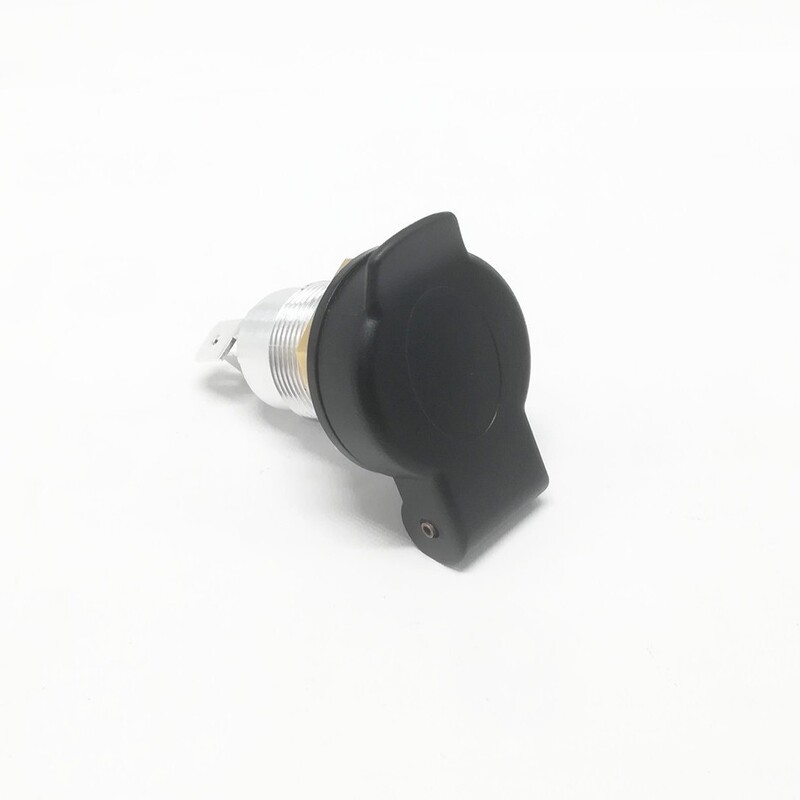 Car metal silver power refrigerator socket non-lighter spring cover 12v waterproof power outlet