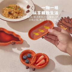 ハッピーパンセラミックディップソーサー家庭用フレーバーソーサーかわいい小皿ソース醤油調味料酢ソーサー鍋ディップボウル