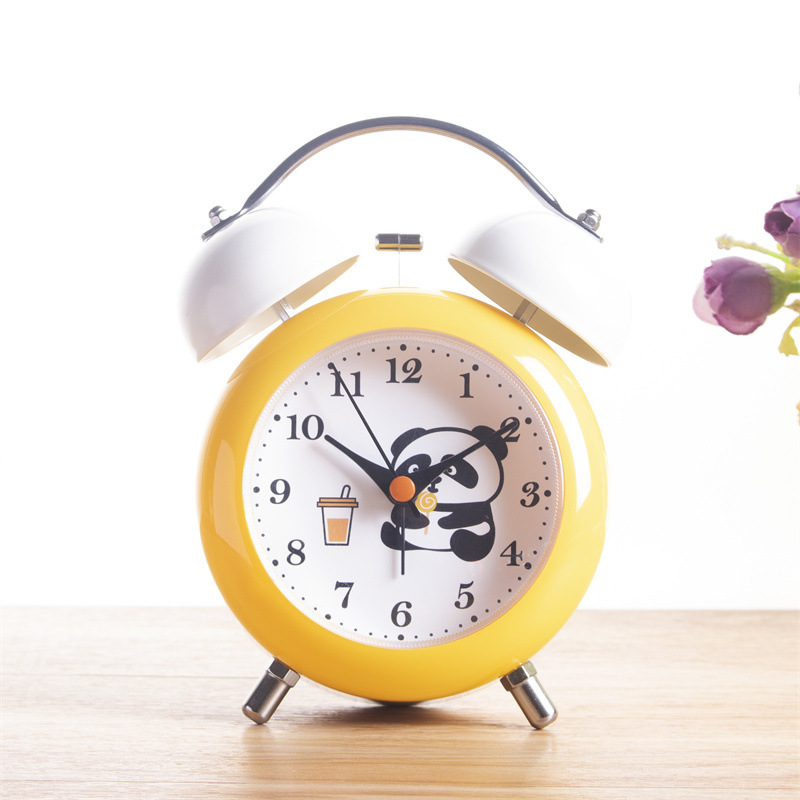 Reloj de timbre para el hogar de escritorio en forma de tambor Reloj despertador de escritorio creativo F18 para estudiantes silenciosos Relojes luminosos junto a la cama al por mayor