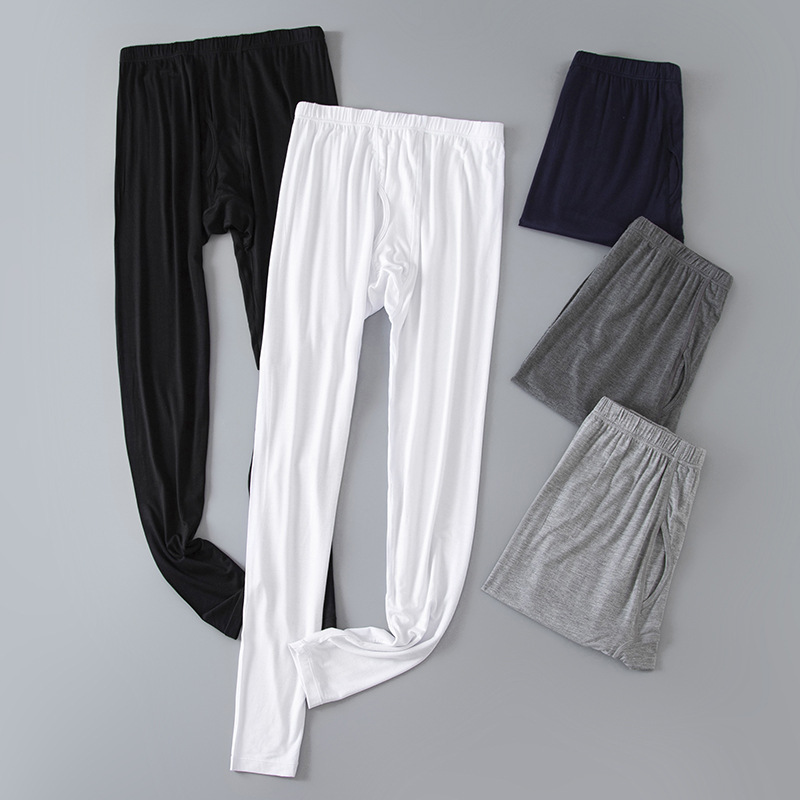 Men's Autumn Trousers Thin Spring & Fall Modal Inner Leggings Casual Elastic Tight Single-Piece Line Trousers Warm Trousers Men's Autumn Trousers Thin Spring & Fall Modal Inner Leggings Casual Elastic Tight Single-Piece Line Trousers Warm Trousers
