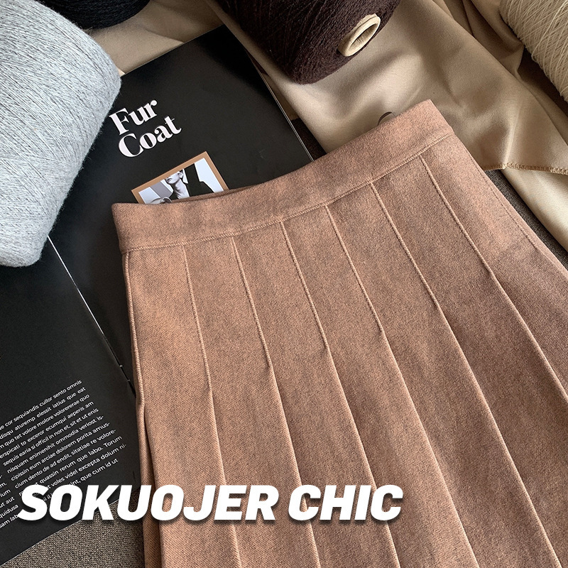 Mocha color [autumn and winter woolen fabric] regular style