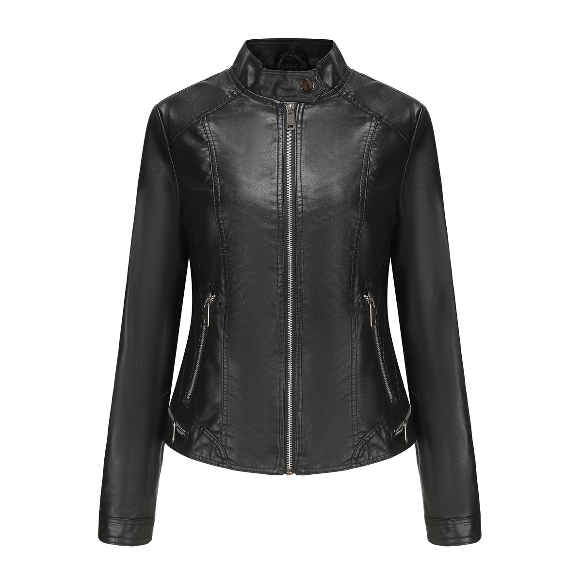 Leather Jacket Wine Red