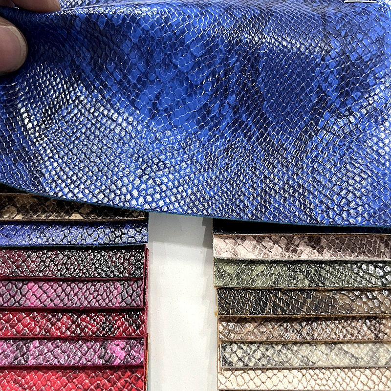 Pu Snake-Patterned Shoe Materials, Women's Bags, Luggage, Makeup Bags, Leather Wallets, Phone Cases, Decorative Leather in Various Colors Pu Snake-Patterned Shoe Materials, Women's Bags, Luggage, Makeup Bags, Leather Wallets, Phone Cases, Decorative Leather in Various Colors