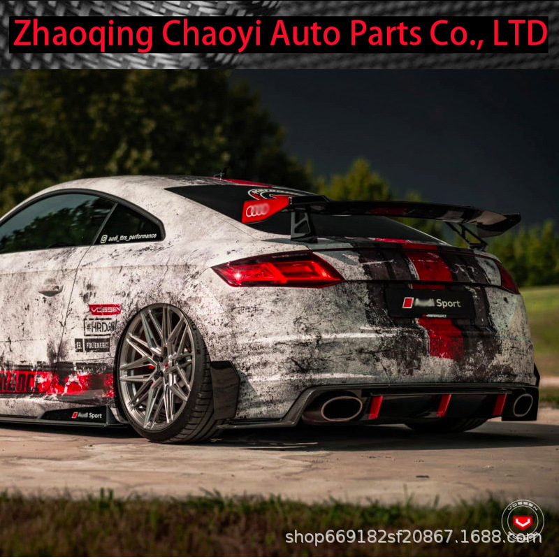 Suitable for Audi Tts Ttrs Modified Carbon Fiber Rear Lip Mk3 Forged Carbon Fiber Rear Lip Modification Parts