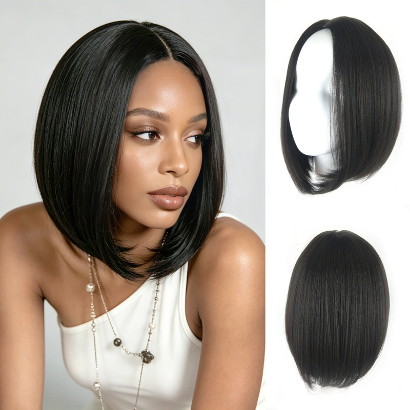 African wig female short straight hair BOB headgear ladies European and American fashion chemical fiber wig female AliExpress a generation of hair