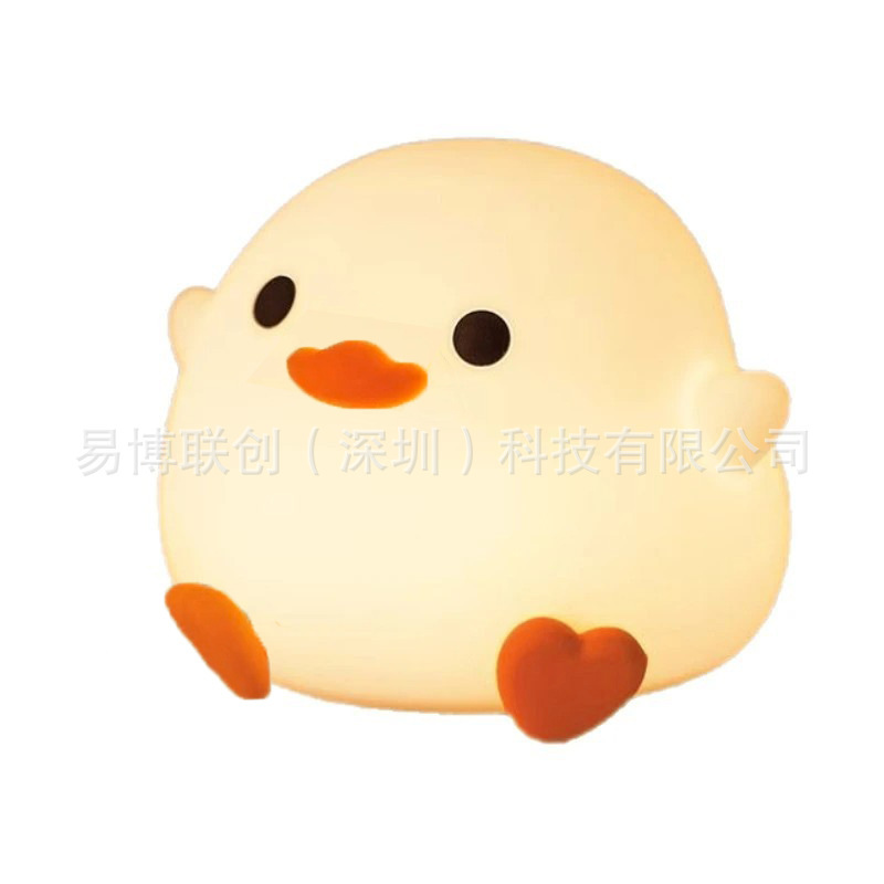 智能拍拍灯硅胶小夜灯卡通鸭鸭DUCK卧室睡眠柔光氛围充电创意礼品|undefined
