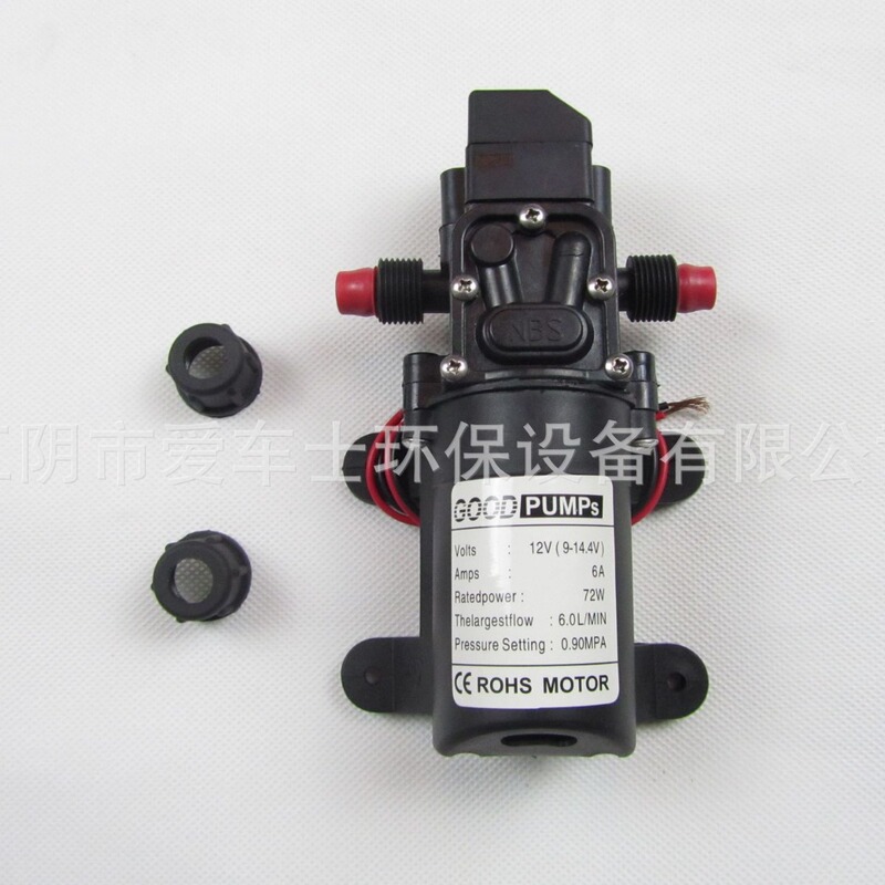 Ce In-Stock 12V72W Electric Intelligent Reflux Pump Micro Diaphragm Pump Agricultural Sprayer 70W Car Wash Pure Copper Pump
