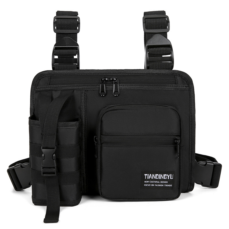 Bolso de chaleco para correr de deportes funcionales al aire libre Bolso de chaleco de herramientas multifunción Bolso de pecho táctico Bolso de almacenamiento de teléfono móvil para mujer y hombre