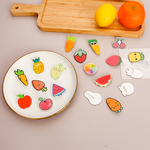 Cute soft carrot cartoon patch acrylic brooch bag accessories pendant fruit strawberry badge pin