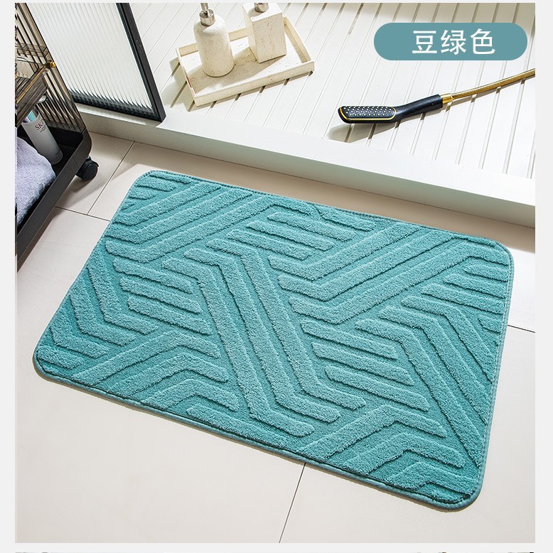 Microfibra Jacquard transfronteriza absorción de agua esterilla antideslizante en color sólido absorción de agua esterilla antideslizante baño inodoro
