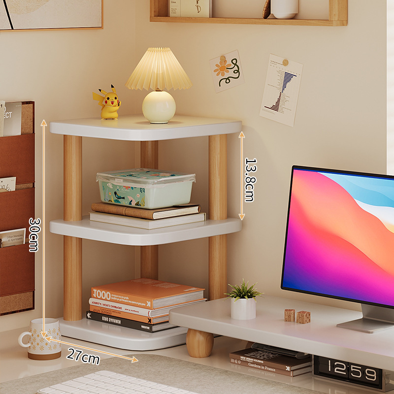 デスクトップコンピュータ高架デスクトップ収納ラックモニタースクリーンスタンドベースオフィスノートブック収納ラック|undefined