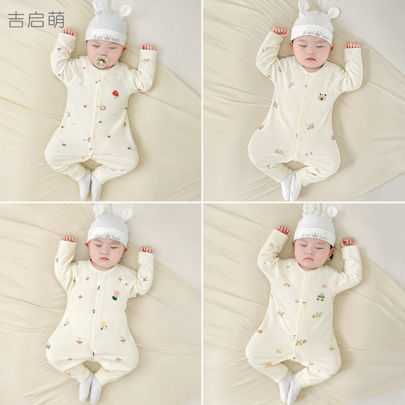 Primavera, otoño, invierno, ropa de recién nacidos, ropa de otoño de algodón para niños pequeños, ropa de base delgada para bebés