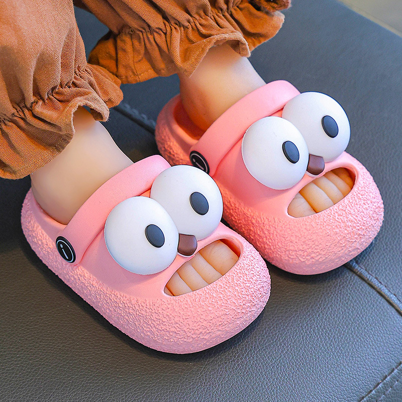 Zapatillas para niños de verano interior y exterior ojos de dibujos animados para bebés bañar zapatillas para hombres