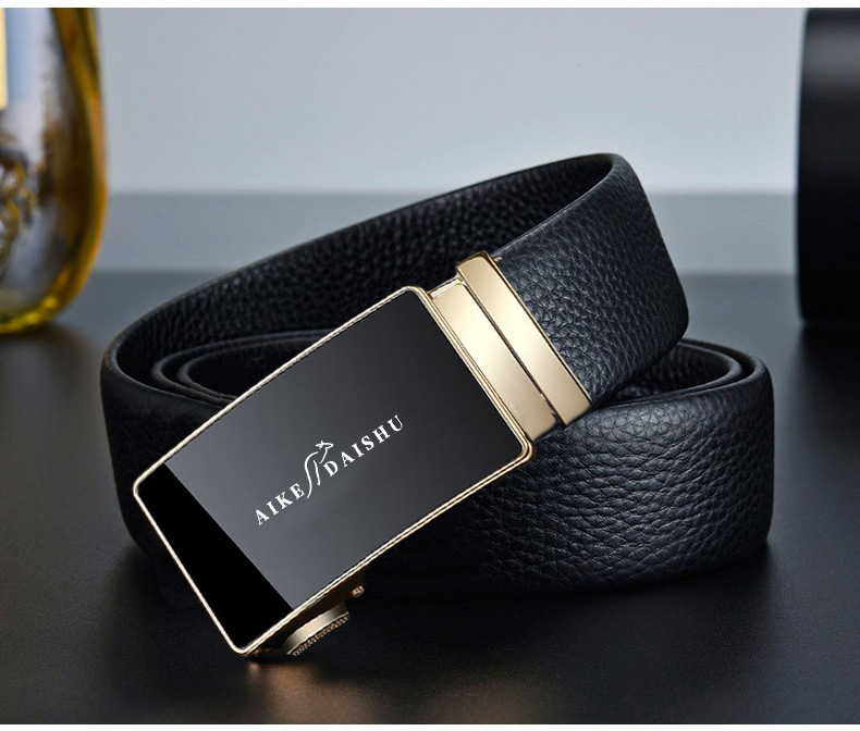 Genuine Leather Men's Belt With Automatic Buckle For Casual Style_voghion.com