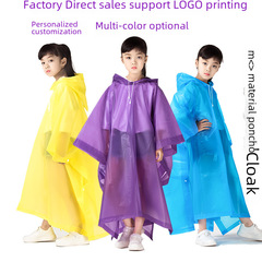 Non-disposable EVA children's raincoat travel fashion raincoat cycling bicycle raincoat with LOGO printing