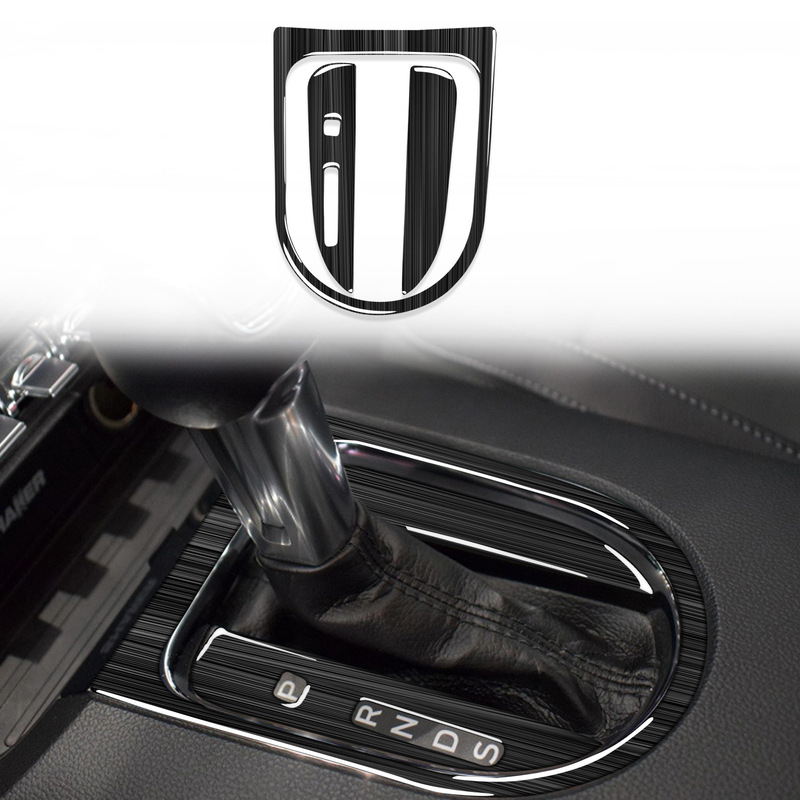 Suitable for Ford Mustang 15-20 central control gear shift piece black wire pattern car interior modification parts Suitable for Ford Mustang 15-20 central control gear shift piece black wire pattern car interior modification parts
