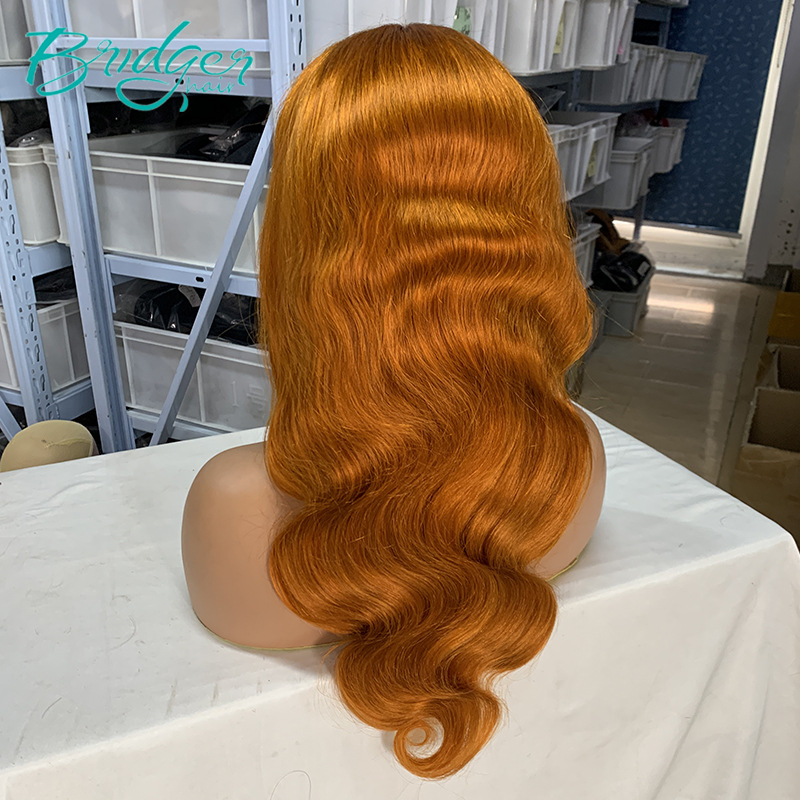 13*4 Lace Headgear Human Hair Color #350 Human Hair lace frontal wigs_voghion.com