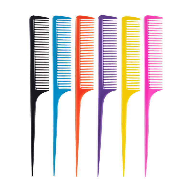 701A flat-toothed pointed-tail stylist comb portable dense-toothed…