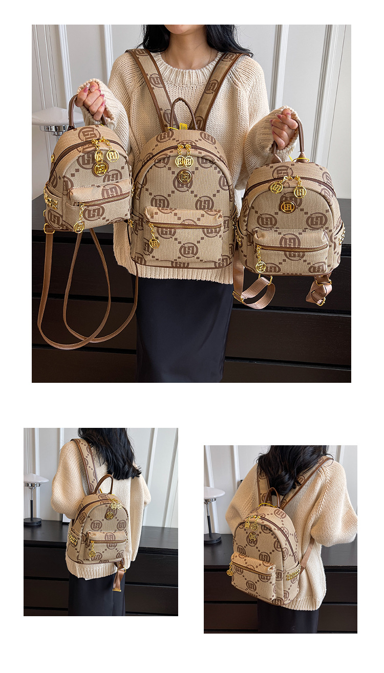 Zaino donna stile urbano minimalista zainetto casual jacquard_voghion.com