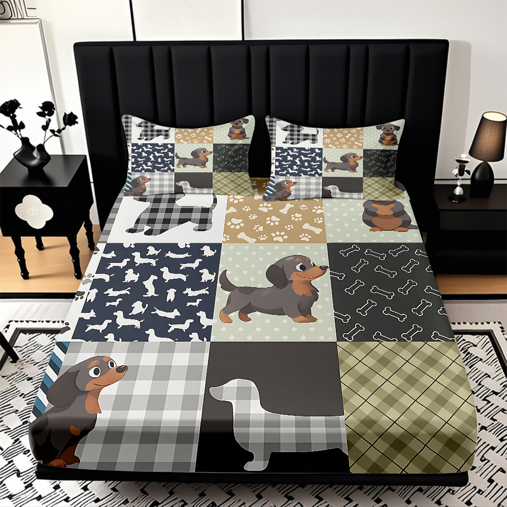 TEMU / JIT Transfronterizo para dibujos animados lindos cachorros cama de piel de cama de cama de cama de cama para diseñar