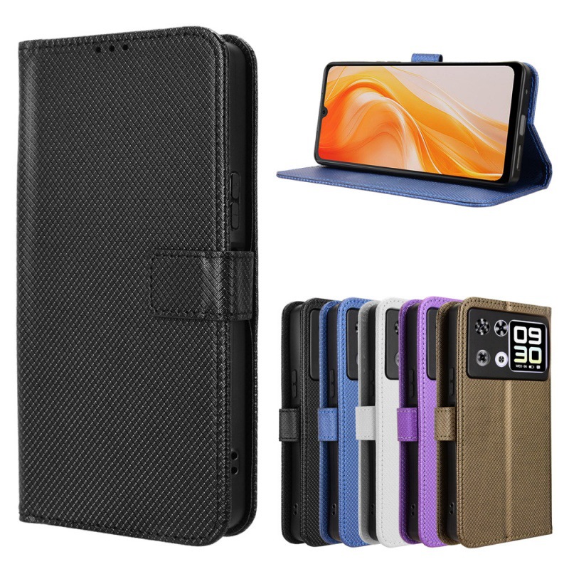 Suitable for Cooper Cubot P90 Mobile Phone Case Diamond Pattern Wallet Flip Protective Cover Lanyard Business Case