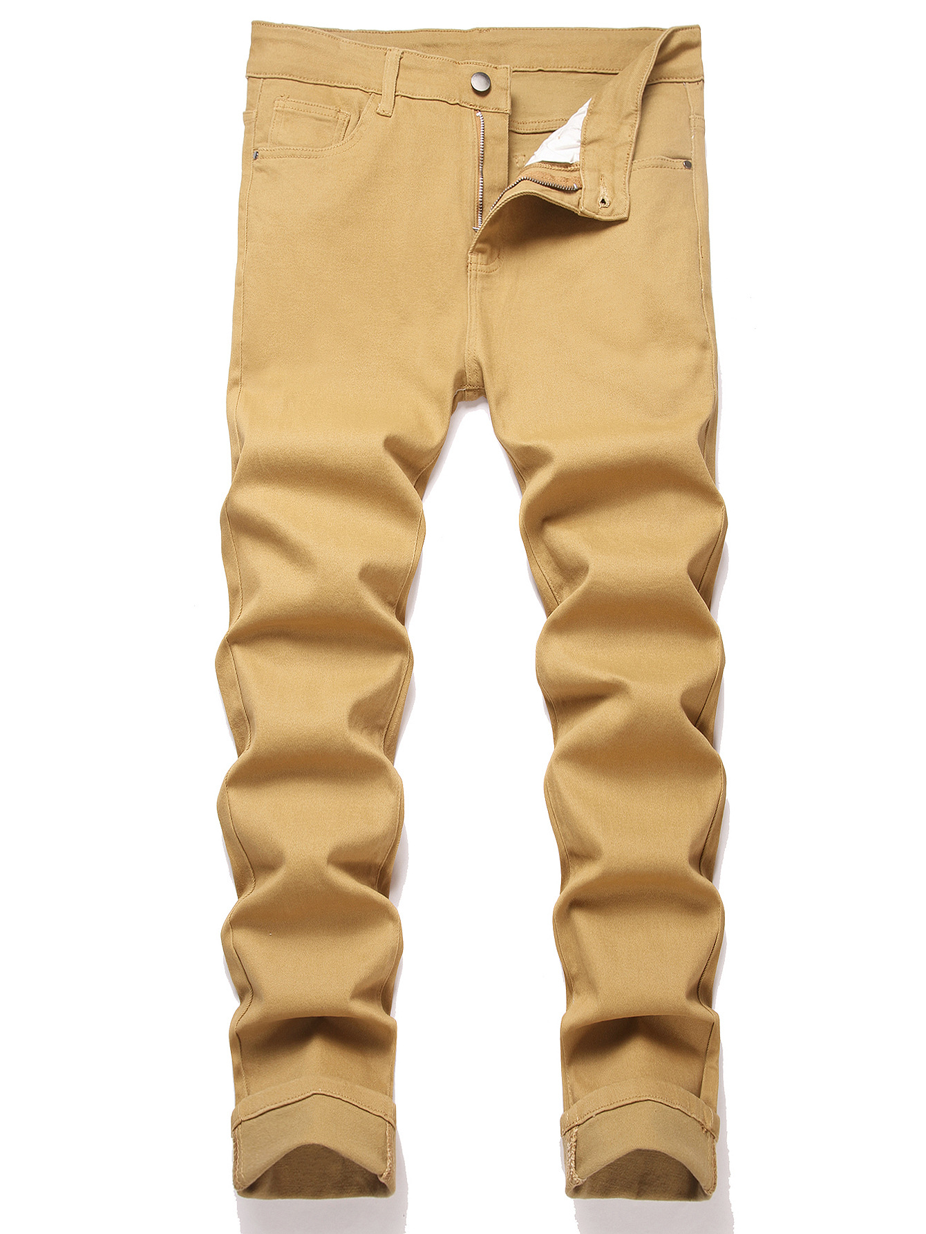 Herren Jeans Mit Strass Im Ripped Design Stretch Für Männer_voghion.com