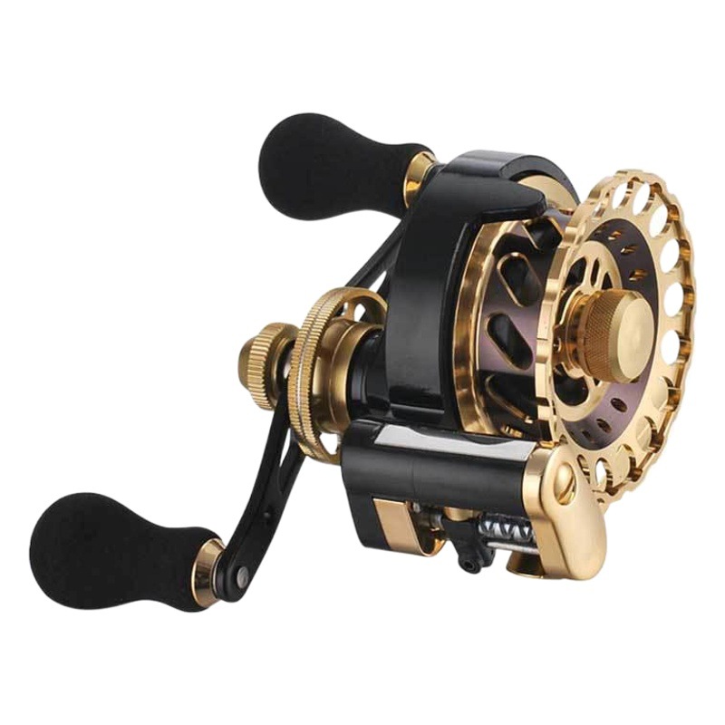 Rueda de balsa Comelong rueda de pesca balsa B65 cable automático metal micro rueda de plomo Rueda de corte de drenaje carrete de pesca