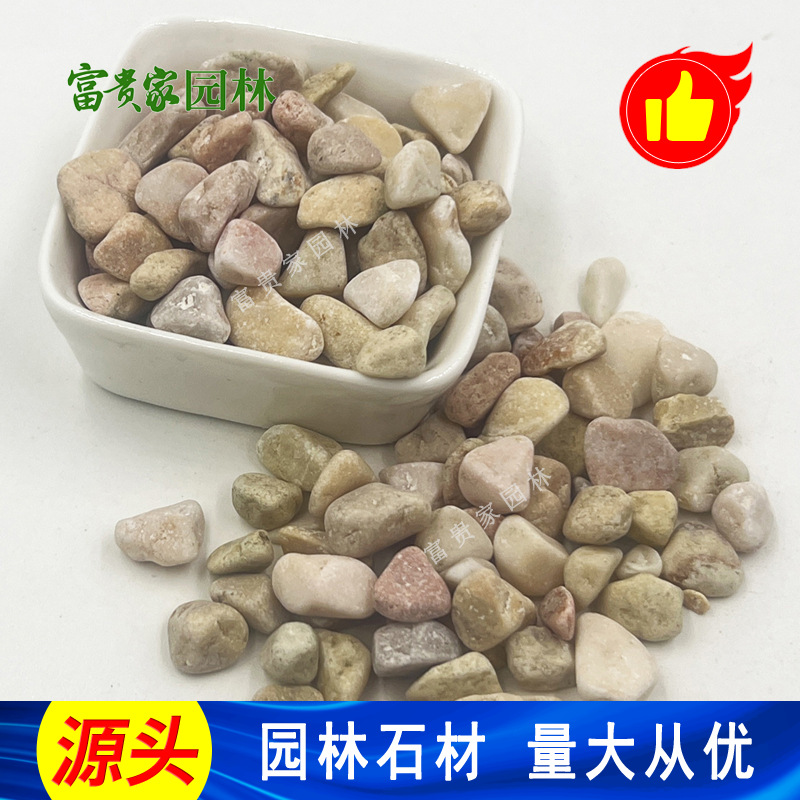富贵家园林石子 透水路面金黄砾石 黄石子黄金砂 粗砾细砾均有