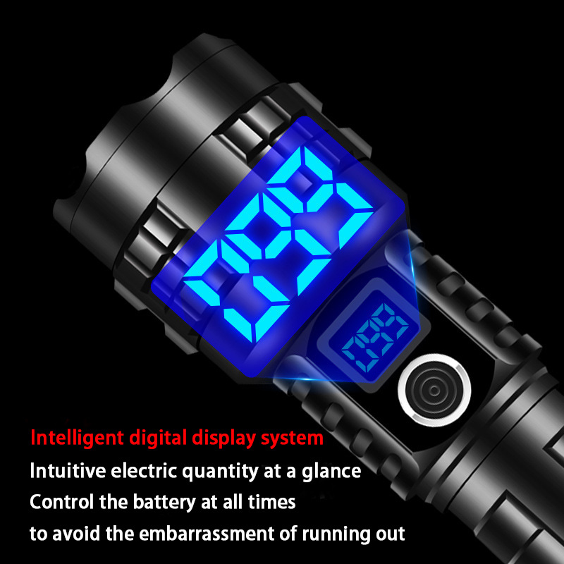 Linterna explosiva de Amazon Linterna de luz fuerte para el hogar al aire libre Linterna de autodefensa portátil Lámpara de trabajo multifuncional al por mayor