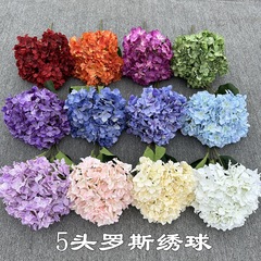 新型シミュレーションアジサイメーカー5頭ロスアジサイ紫油絵アジサイ結婚祝い花壁造花卸売り