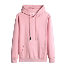 外贸跨境春秋韩版套头宽松情侣连帽卫衣毛圈舒适97棉男士长袖上衣