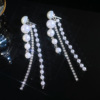 Brand long earrings from pearl, french style, light luxury style, European style, internet celebrity