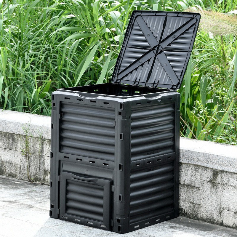 Caja de compostaje Cubo de compostaje al aire libre transfronterizo Jardín de flores Tubo de compostaje de lombrices de tierra Fertilizante orgánico Jardín Caja de fermentación de hojas caídas