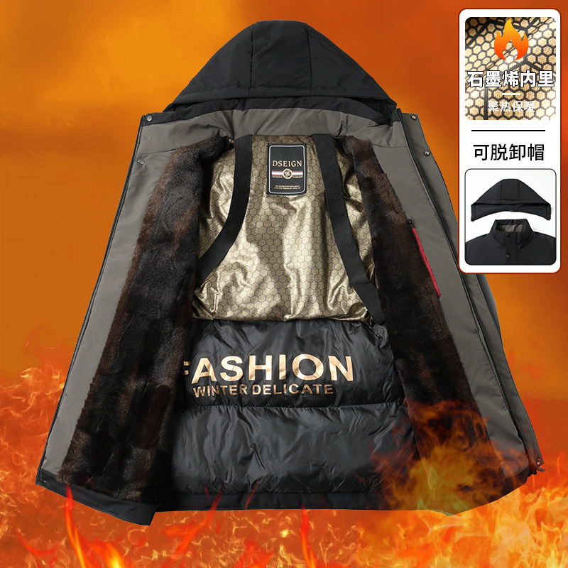 Chaqueta Acolchada con Capucha para Hombre Poliéster para Invierno