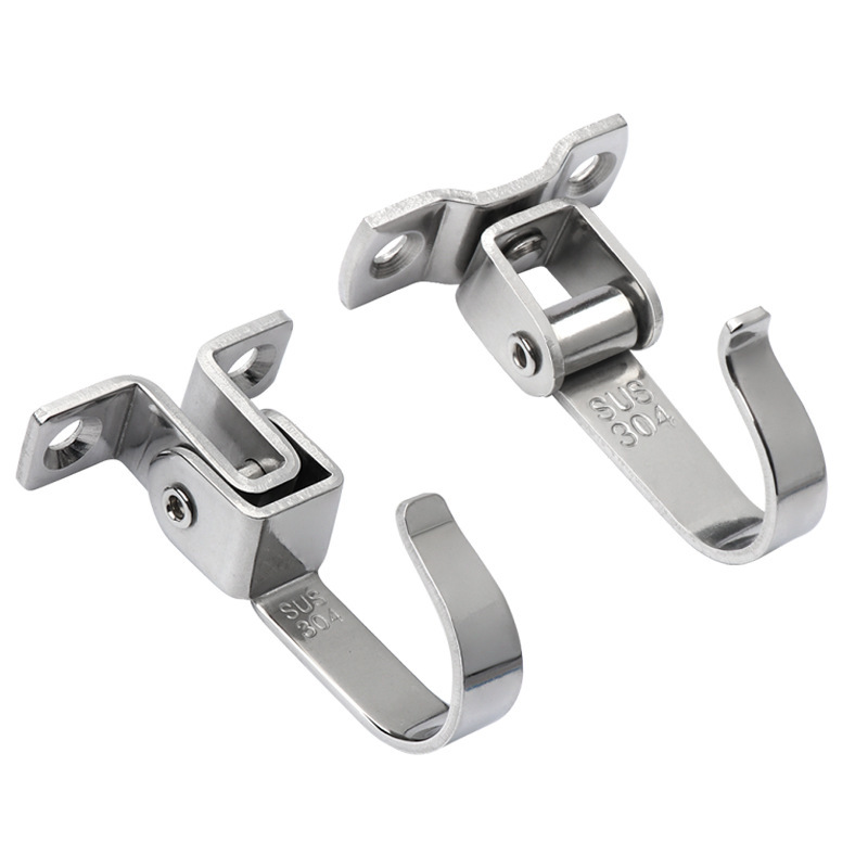 304 stainless steel 360 ° rotating hook top hanging hook wall movable top clothes hook kitchen dressing room cabinet hanging