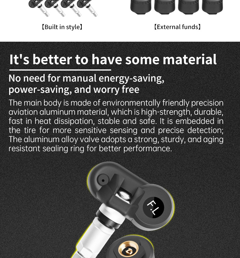 Car Tire Pressure Monitoring, Small Car Tire Pressure Monitor, Tpms, Tire Pressure Detection, Tire Pressure Sensor, Cross-Border E-Commerce