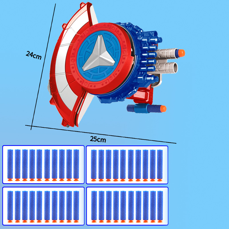 트라이앵글 실드 런처 전자 상거래 상자 + 40 소프트 폭탄