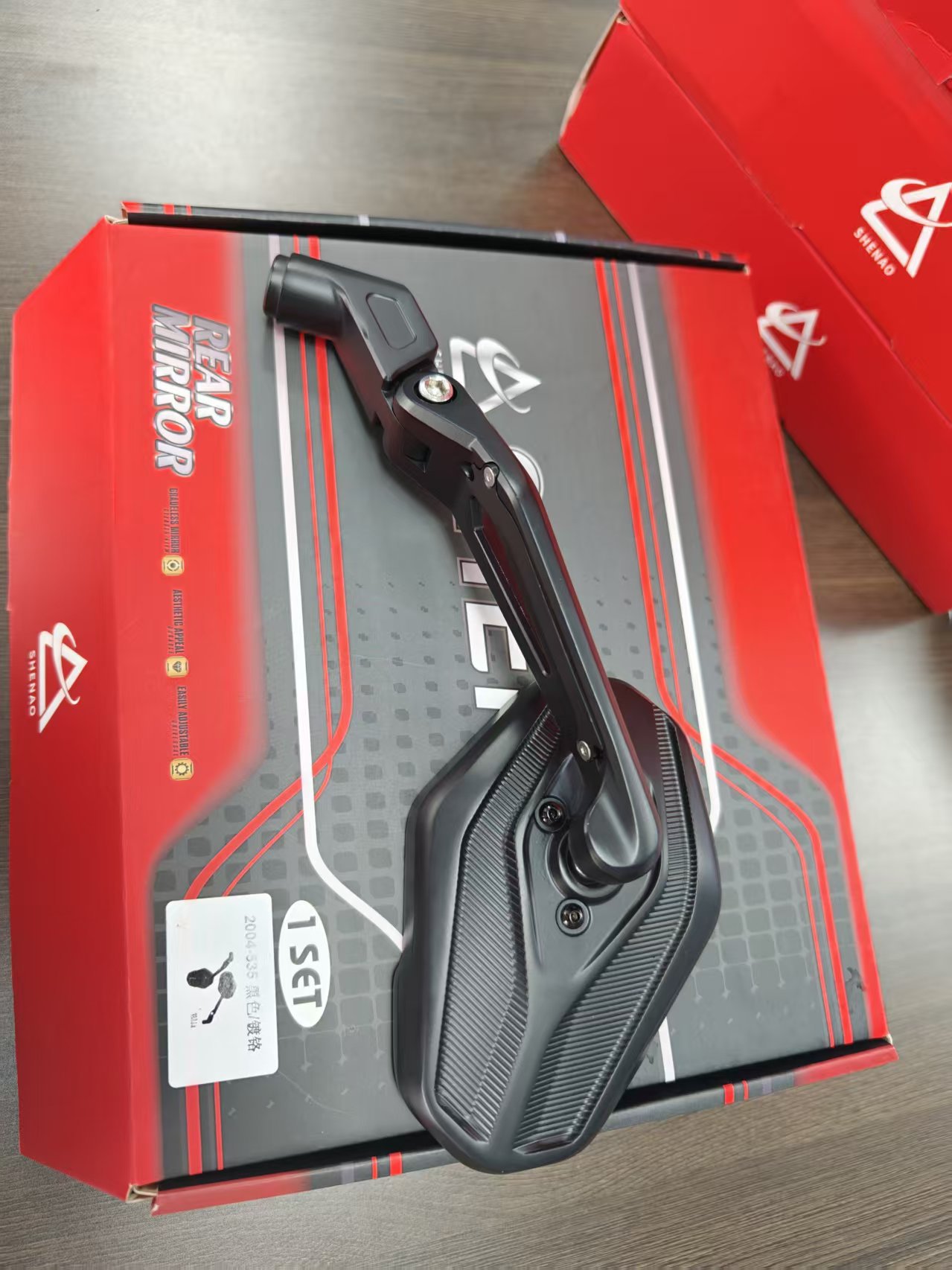 Folding Aluminum Alloy Wide-View Rearview Mirror for All Models of Motorcycles and Electric Vehicles, Foldable Rearview Mirror