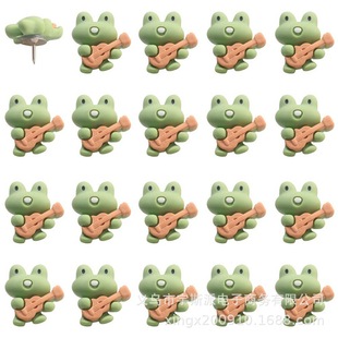 20 cartoon green guitar frog pushpin pushpin animal nail paper photo memo note pushpin wholesale